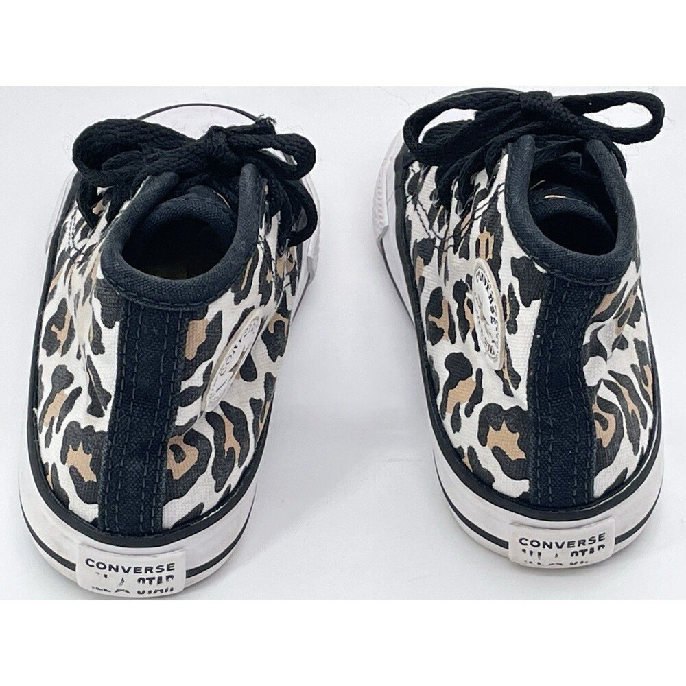 Converse Chuck Taylor Hi Leopard Print Little Kids Size 7 Shoes - Picture 4 of 7
